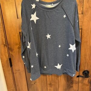 Gray with white stars sweatshirt